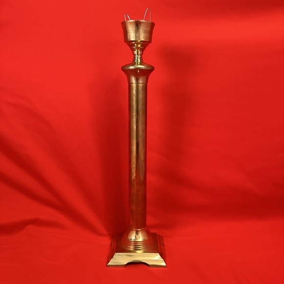 Vintage‎ Solid Brass Footed Candle Stick / Holder Candlestick Stand / No Shade - Picture 1 of 8